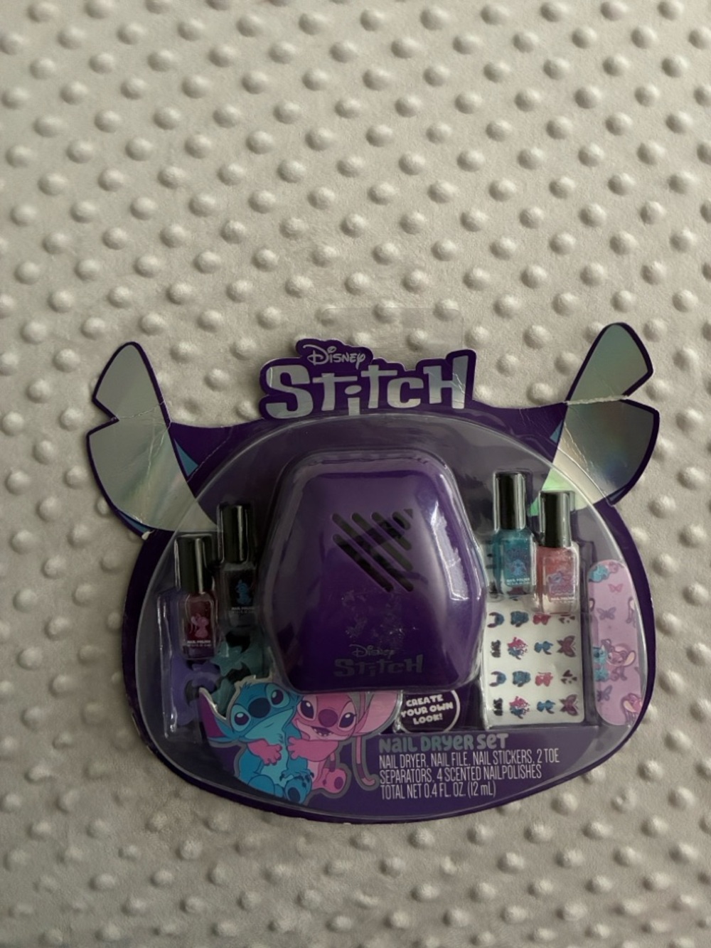 Disney Stitch Nail Dryer Set in Deep Purple